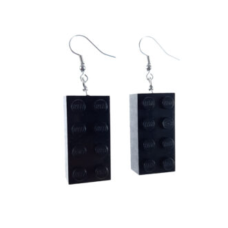 Náušnice LEGO kváder čierny