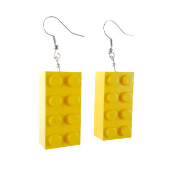 Náušnice LEGO kváder žltý
